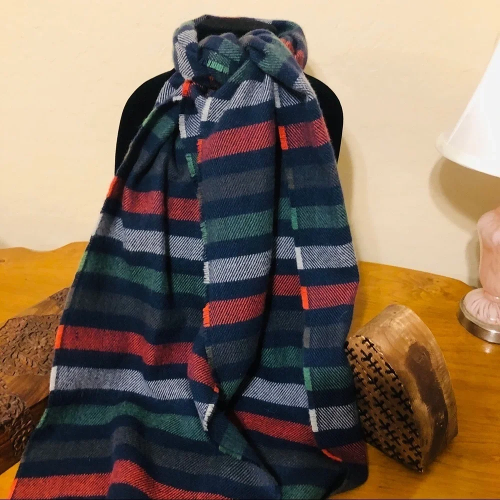 Old Navy Stripe Fringe Scarf